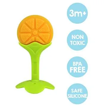 RaZbaby Fruit-Shaped Teether Pack for Infants 3M+