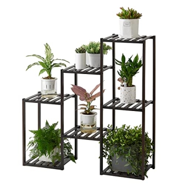 Stylish Indoor Bamboo Plant Stand - 3 Tiers for Any Space