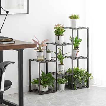 Stylish Indoor Bamboo Plant Stand - 3 Tiers for Any Space