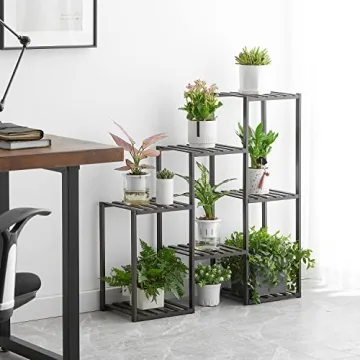 Stylish Indoor Bamboo Plant Stand - 3 Tiers for Any Space