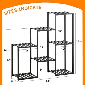 Stylish Indoor Bamboo Plant Stand - 3 Tiers for Any Space