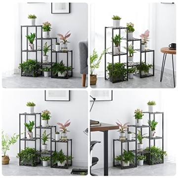 Stylish Indoor Bamboo Plant Stand - 3 Tiers for Any Space