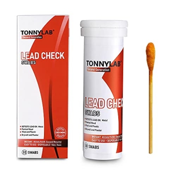 TONNYLAB Second Generation Lead Test Swab Kit(10 Rapid Home Testing Swabs)30-Second Results by Using...