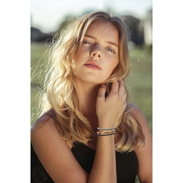 NCB 3-Piece Natural Crystal Gemstone Stretch Bracelets