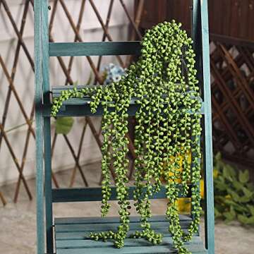 CEWOR 4pcs Artificial Hanging String of Pearls - Indoor/Outdoor Decor