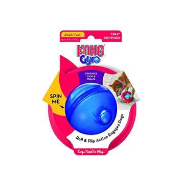 KONG Gyro - Interactive Dog Toy for Treat Dispensing - Dog Slow Feeder for Healthy Eating - for Small Dogs