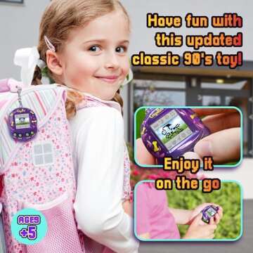 Giga Pets 2-in-1 Interactive Digital Pet Puppy Dog, Collector’s Edition Virtual Pets for Kids, 100+ Animations, 90’s Gaming Gift, Boys, Girls Toys