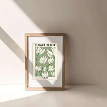 Canssape Flower Market Posters Set of 4 Abstract Wall Art