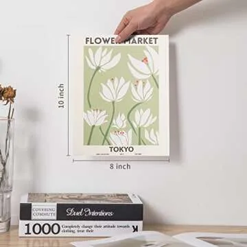 Canssape Flower Market Posters Set of 4 Abstract Wall Art