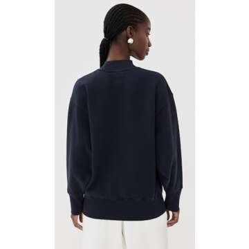ANINE BING Women's Bradie Bing Sweatshirt, Navy, Blue, Graphic, S