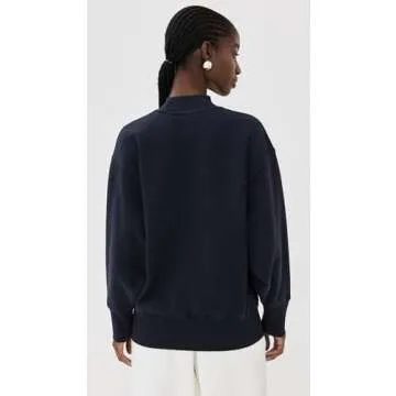 ANINE BING Women's Bradie Bing Sweatshirt, Navy, Blue, Graphic, S