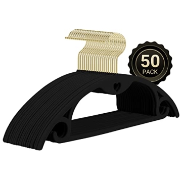 ESEOE Velvet Clothes Hangers - 50 Pack No Slip Space Saver