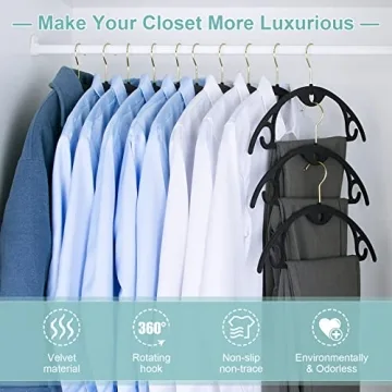 ESEOE Velvet Clothes Hangers - 50 Pack No Slip Space Saver