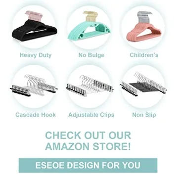 ESEOE Velvet Clothes Hangers - 50 Pack No Slip Space Saver