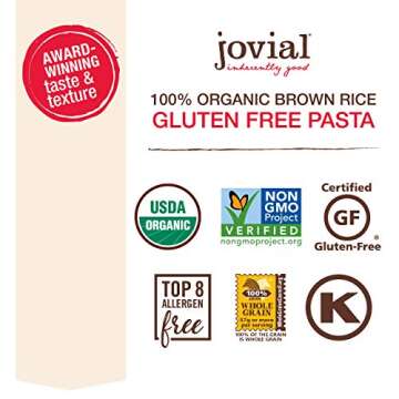 Jovial Pasta Brown rice Organic Fusilli, 12 oz