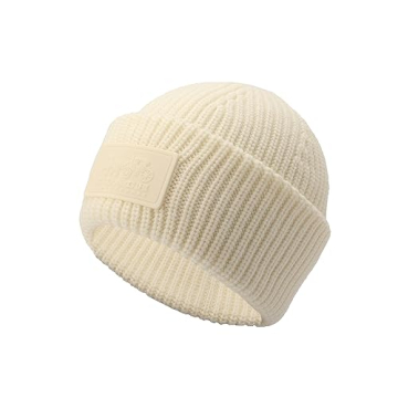 Stylish Coach Women's Patch Beanie in Chalk - Perfect for Winter