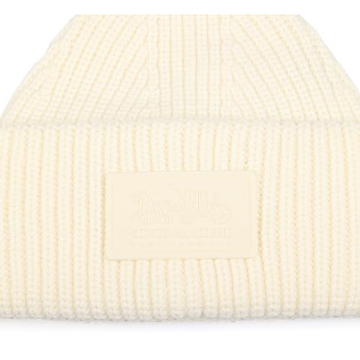 Chic Coach Women's Beanie in Chalk - Cozy and Stylish