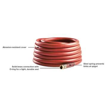 Gilmour Pro Commercial 3/4" x 75' Heavy Duty Water Hose, Durable and Kink Resistant 75 ft Garden Hose