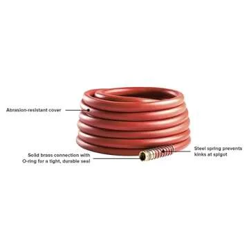 Gilmour Pro Commercial 3/4" x 75' Heavy Duty Water Hose, Durable and Kink Resistant 75 ft Garden Hose
