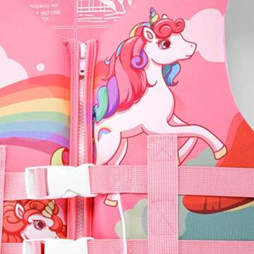 PAETAE Neoprene Toddler Swim Vest for Children, Kids Swim Jacket Toddler Floaties Swimming Aid for 1-9 Years Old Boys and Girls