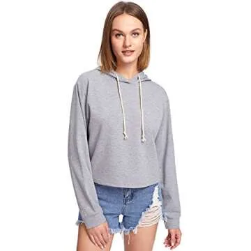 Stylish MakeMeChic Cropped Hoodie for Women and Juniors
