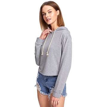 Stylish MakeMeChic Cropped Hoodie for Women and Juniors