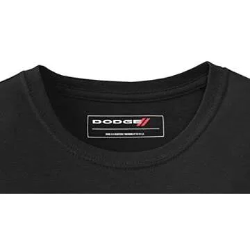 JH Design Men's Dodge Challenger T-Shirt Short Sleeve Crew Neck Shirt (X-Large, Black)