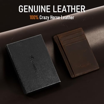 Travelambo Slim Leather RFID Blocking Wallet for Men & Women