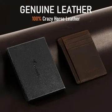 Travelambo Slim Leather RFID Blocking Wallet for Men & Women