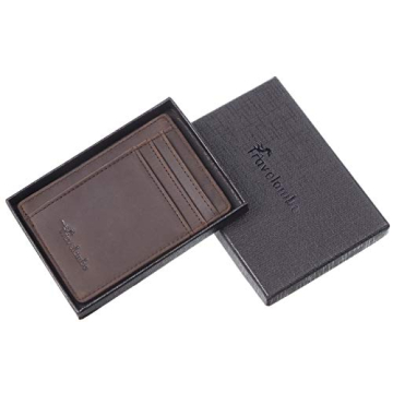 Travelambo Slim Leather RFID Blocking Wallet for Men & Women