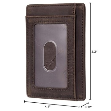 Travelambo Slim Leather RFID Blocking Wallet for Men & Women