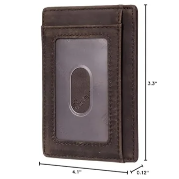 Travelambo Slim Leather RFID Blocking Wallet for Men & Women