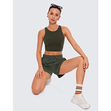 CRZ YOGA Butterluxe Racerback High Neck Sports Bra