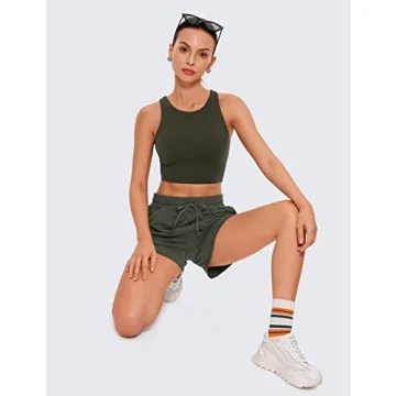 CRZ YOGA Butterluxe Racerback High Neck Sports Bra