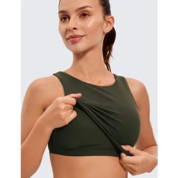 CRZ YOGA Butterluxe Racerback High Neck Sports Bra