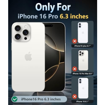 iPhone 16 Pro Clear Case Military Drop Protection Anti-Yellowing