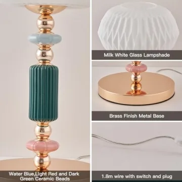 Elegant Milk Glass Table Lamp for Stylish Decor