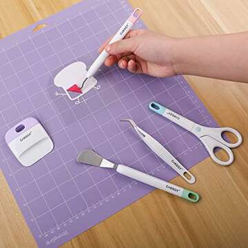 CAREGY Craft Vinyl Weeding Tools Set, Precision Craft Vinyl Tools Kit, Weeding Kits for Cricut/Silhouette/Siser/Oracal 631 651 751 Vinyl