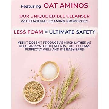 Babyology All Natural Baby Wash and Shampoo - 100% Edible Ingredients - with Organic Rose Water (Unscented) - Good for Sensitive Skin - Non Toxic - Tear Free (Scents & Packs Vary)