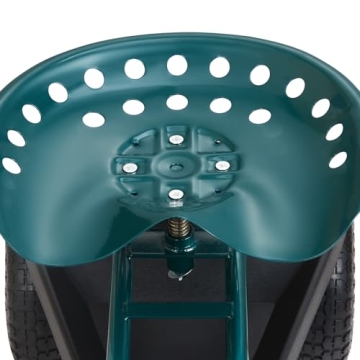 VEVOR Rolling Garden Cart with Wheels & Swivel Seat