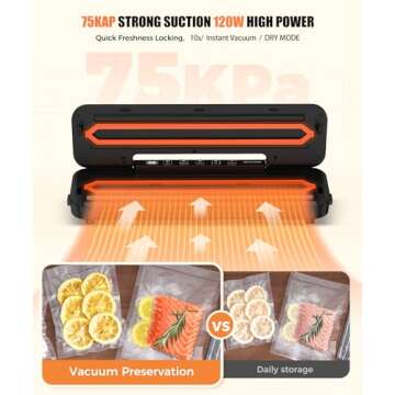 Compact Vacuum Sealer for Food Storage and Freshness