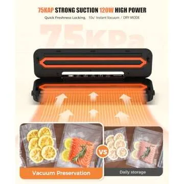 Compact Vacuum Sealer for Food Storage and Freshness