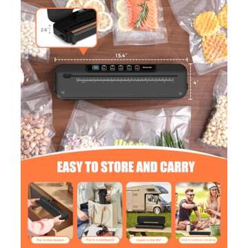 Compact Vacuum Sealer for Food Storage and Freshness