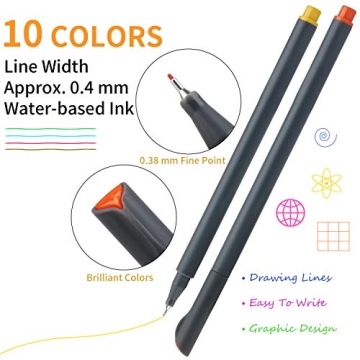 MyLifeUNIT Fineliner Color Pen Set for Sketching Art
