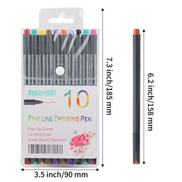 MyLifeUNIT Fineliner Color Pen Set for Sketching Art
