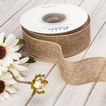 Ribbli Wired Burlap Ribbon: Versatile 10 Yards of Rustic Elegance