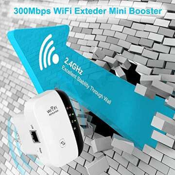 WiFi Extender, WiFi Extenders Signal Booster for Home, WiFi Repeater with Ethernet Port,1-Tap Setup Access Point, Covers Up to 2640 Square Feet