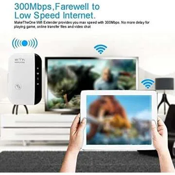 WiFi Extender, WiFi Extenders Signal Booster for Home, WiFi Repeater with Ethernet Port,1-Tap Setup Access Point, Covers Up to 2640 Square Feet