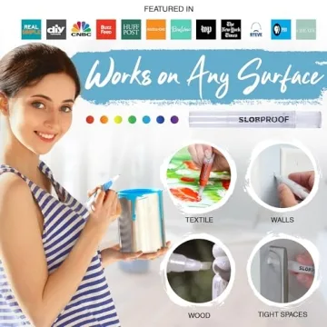 Refillable Slobproof Touch-Up Paint Pen Kit for Easy Repairs