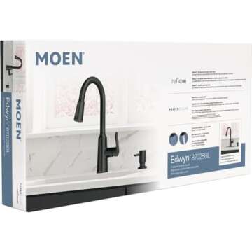 Moen Edwyn Matte Black Kitchen Faucet with Pull-Down Sprayer